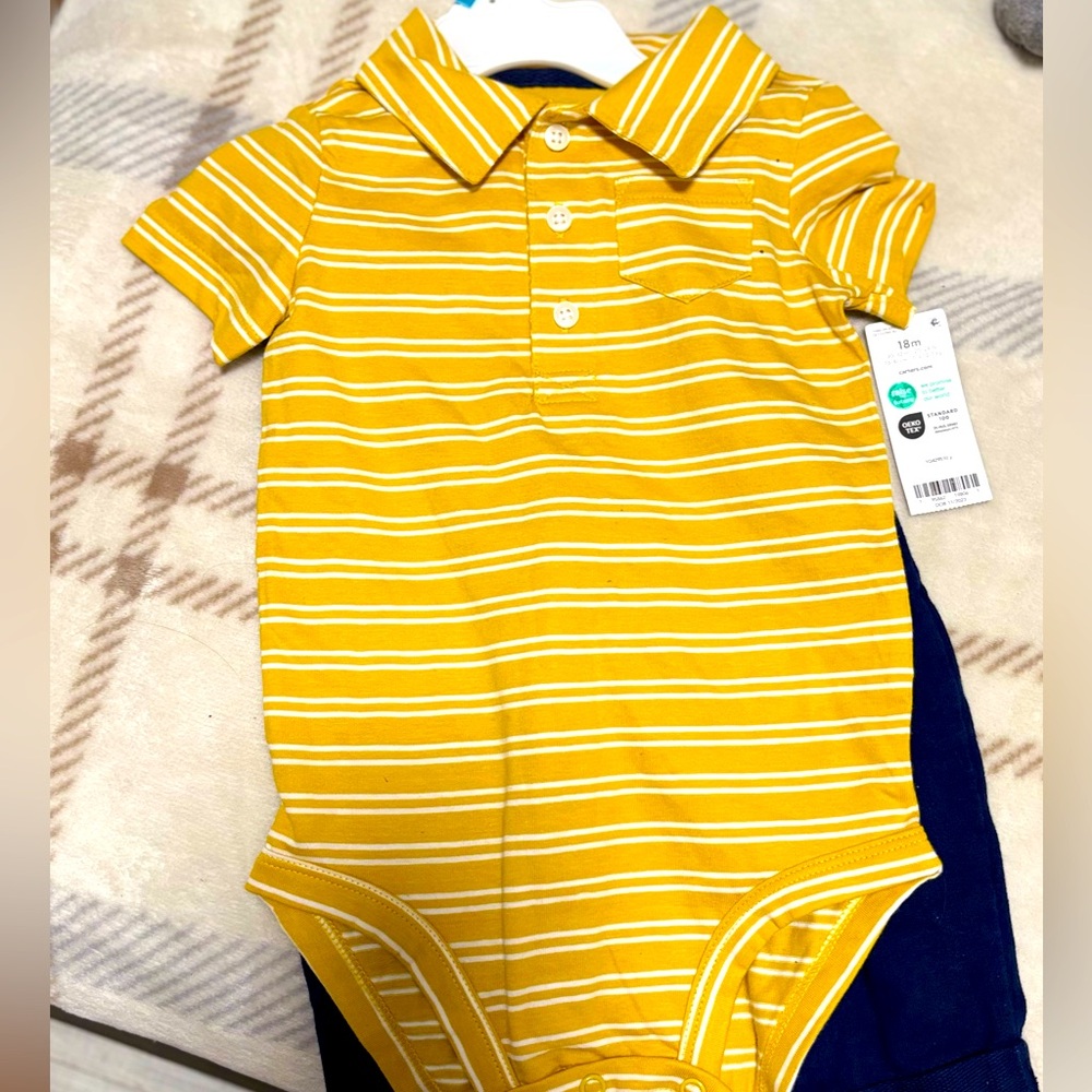 Yellow Striped Kids One Piece